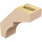 Ekena Millwork 3-inch W x 8-inch D x 8-inch H Monterey Rough Cedar Woodgrain TimberThane Knee Brace, Primed BRCUR03X08X08MONRCPR - alternate 5